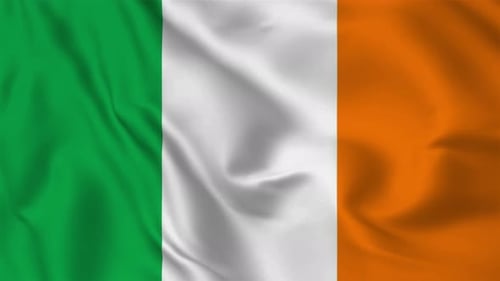 Waving Ireland Flag Loop Animation