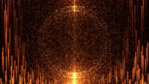 Fond de luxe abstrait avec des particules de lignes et de légères rayures d'or et de poussière. stream