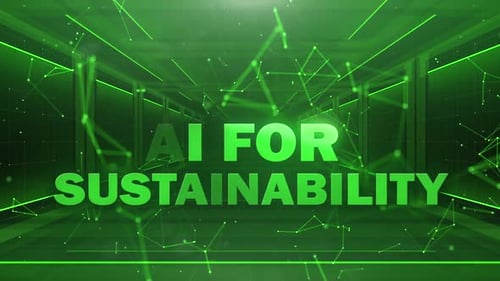 AI for Sustainability Futuristic Digital Network Title