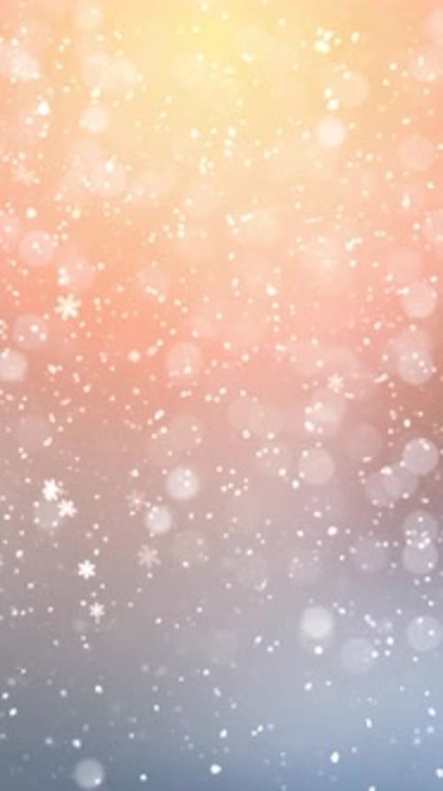 Gentle Falling Snowflakes Bokeh Winter Holiday Background