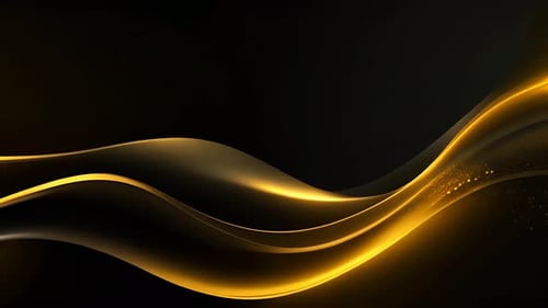 Elegant Abstract Gold Fluid Flowing Background