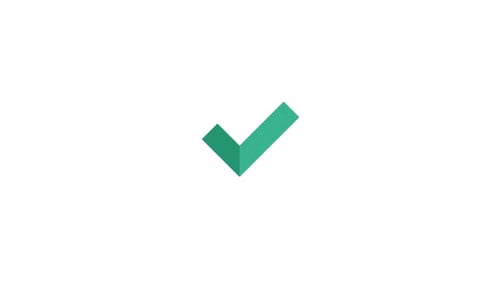 Animated Flat Design Checkmark Icon Reveal