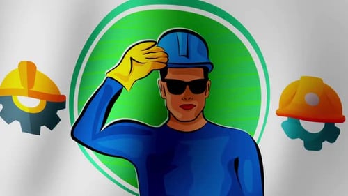 Labor Day Wave Background Loop Animation