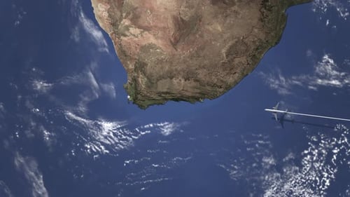 Airplane Flying to Cape Town