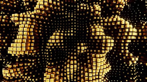 Softly Moving Golden Objects Loop