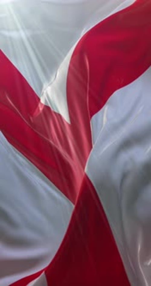 Realistic Waving Alabama State Flag Animation