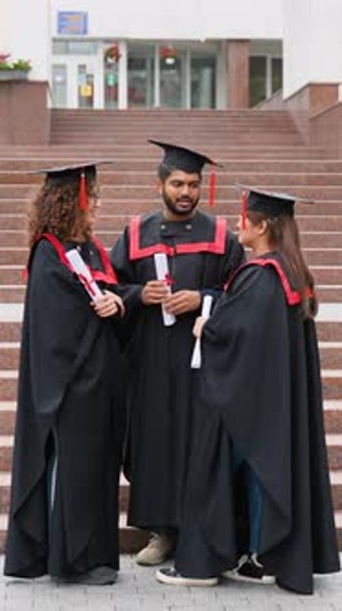 International University Students Celebrating Graduation Day Together