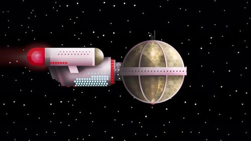 vaisseau spatial voyageant à une vitesse de distorsion hyperspatiale dans l'espace