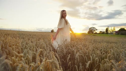 A Field of Wheat in the Embrace of the Sun is an Ideal Place for a Woman