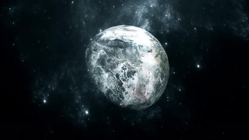 Abstract Rotating Planet in Deep Space Animation