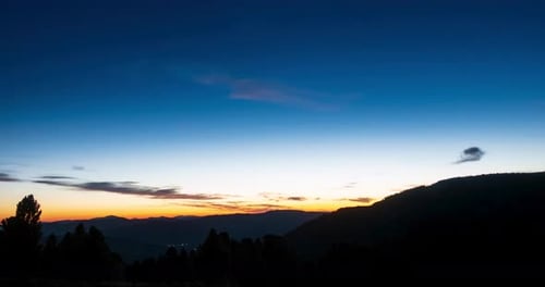 Mountain Lake Time Lapse in Summer or Autumn Wild Nature and Beautiful Sunset Moving Clouds Deep