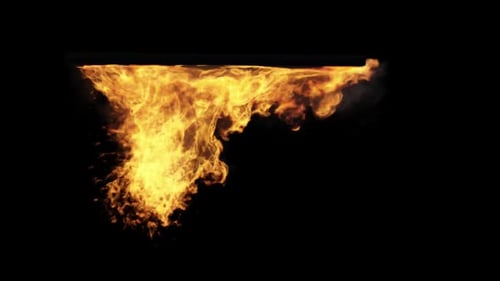 Dynamic Fire Element Transition Effect with Realistic Smoke