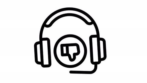 bad review line icon animation