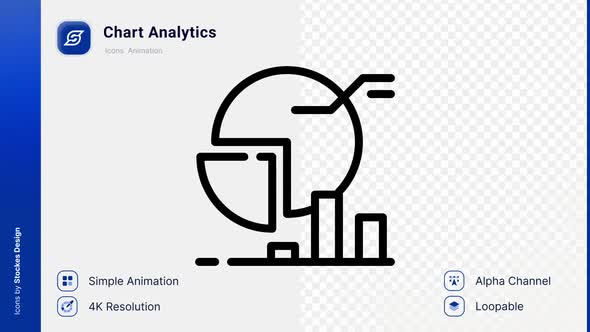 Animated Chart Analytics Icon for Data Visualization, Elements Motion ...
