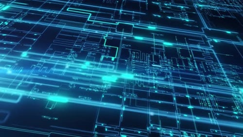 Animated Blue Pront Concept With Futuristic Design