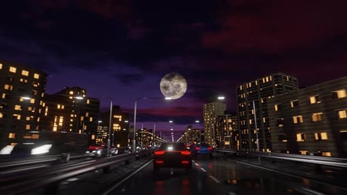 Retrofuturistic Drive in Night City