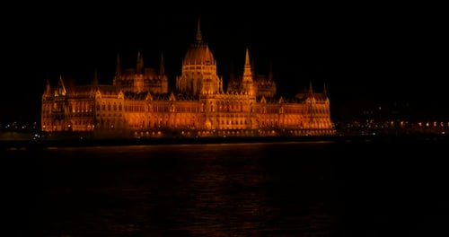 Parliament in Budapest Against Danube Water