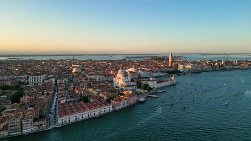 Venice Sunset Skyline Italy