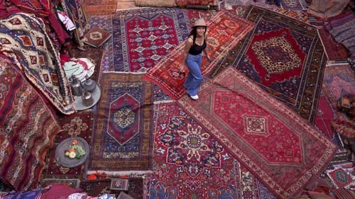 Blogger Walking on Carpet