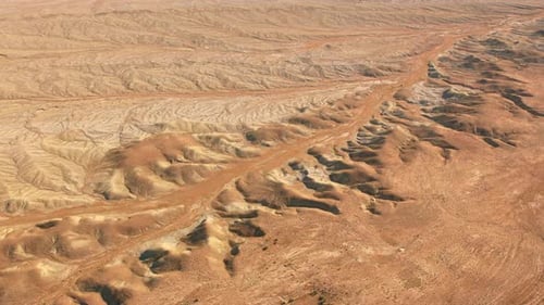 Utah Circa-2019. Aerial View of Desert Landscape in Utah. From Helicopter