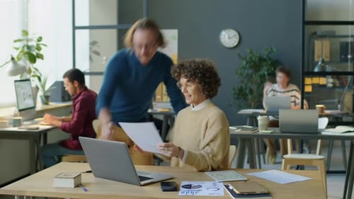 Timelapse of Businesswoman Working in Office
