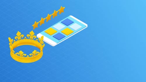 Smartphone And Crown A Symbol Of Digital Royalty And Excellence Animation