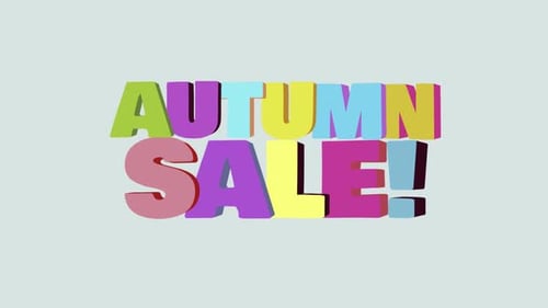 Autumn Sale Fluid Text Title Animation
