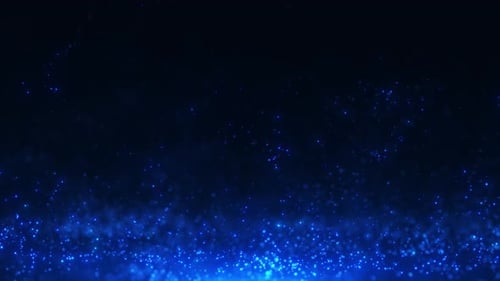 Abstrakter Hintergrund glühender Glitzerpartikel, die mit Wellenenergie aufsteigen. 4K-Video in nahtloser Schleife