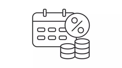 Investment earning line animation