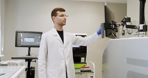 A Blood Test with Computer Equipment