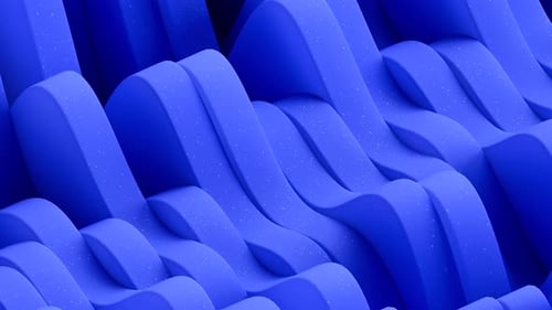 Fluid Blue Wavy Lines Abstract Background Loop