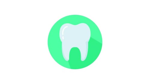 Modern Animated Tooth Icon Reveal