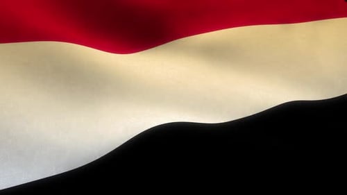 Waving Yemen Flag Seamless Loop