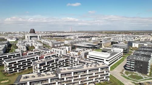 View of the Wilanów district, Warsaw, Poland