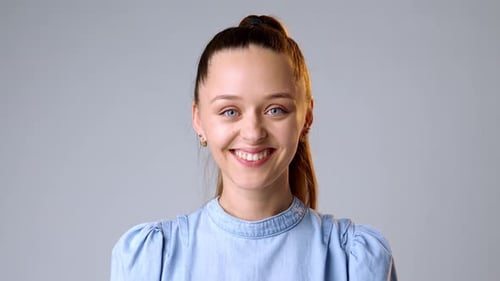 Smiling Woman Portrait Close Up