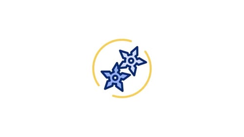 Animiertes Shuriken-Symbol