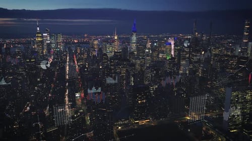 Futuristic Visuals Showcase New York City at Night Featuring Augmented Reality Graphics That Display