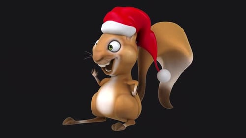 Fun 3D cartoon squirrel (with alpha channel included)