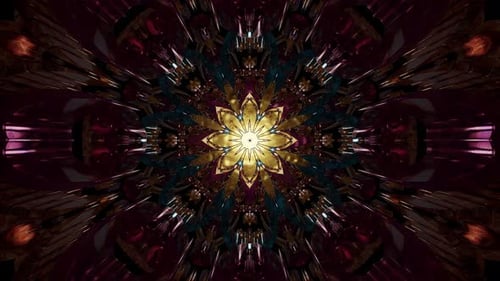 Abstract Geometric Mandala Pattern Animation