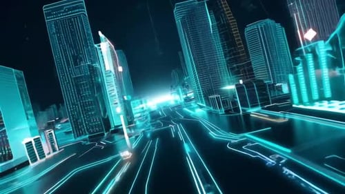 Fundo de alta tecnologia de ficção científica Infinite Loop