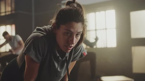 Woman resting after workout