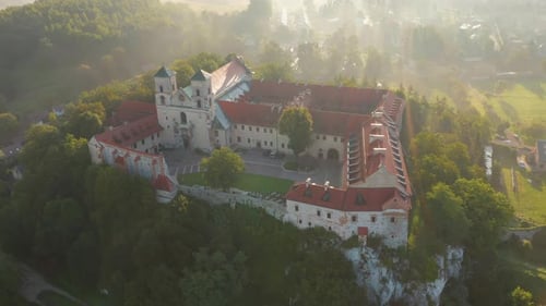 Tyniec in the fog, Cracow, Poland
