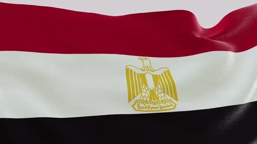 Waving Flag Of Egypt Seamless Loop