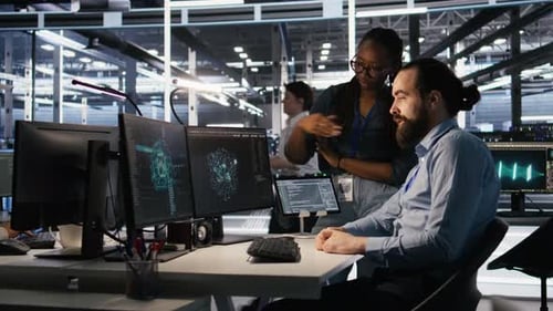 Data Center System Administrators Working Together