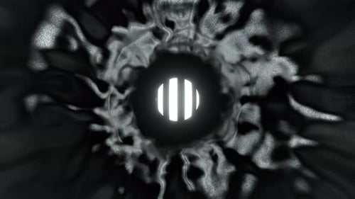 White Fantasy Portal With A Glowing Spherical Artifact Background Vj Loop In 4K