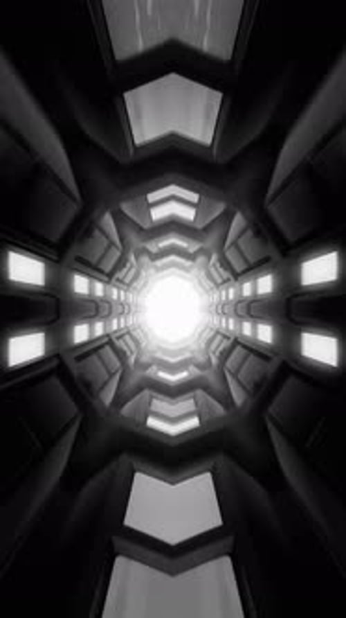 Futuristic Abstract Light Tunnel Seamless Loop Background