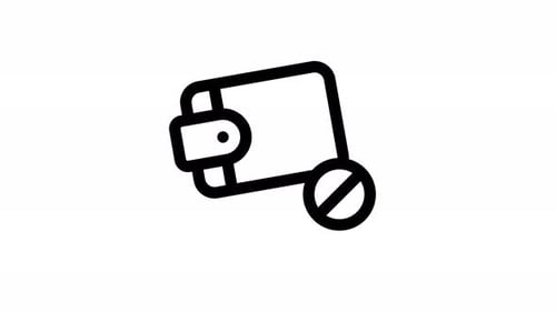wallet line icon animation