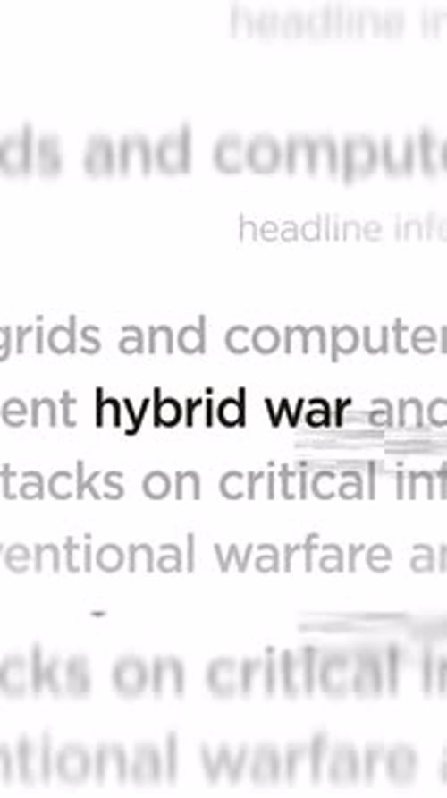 Hybrid war headline titles media seamless loop vertical