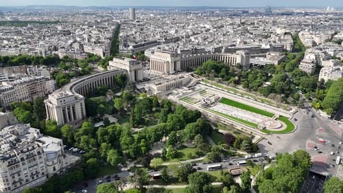 Trocadero Square At Paris In France Island France.