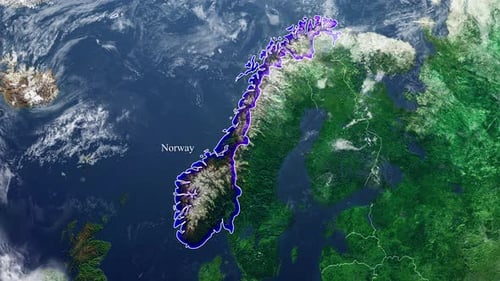 Carte de Norvège 2D